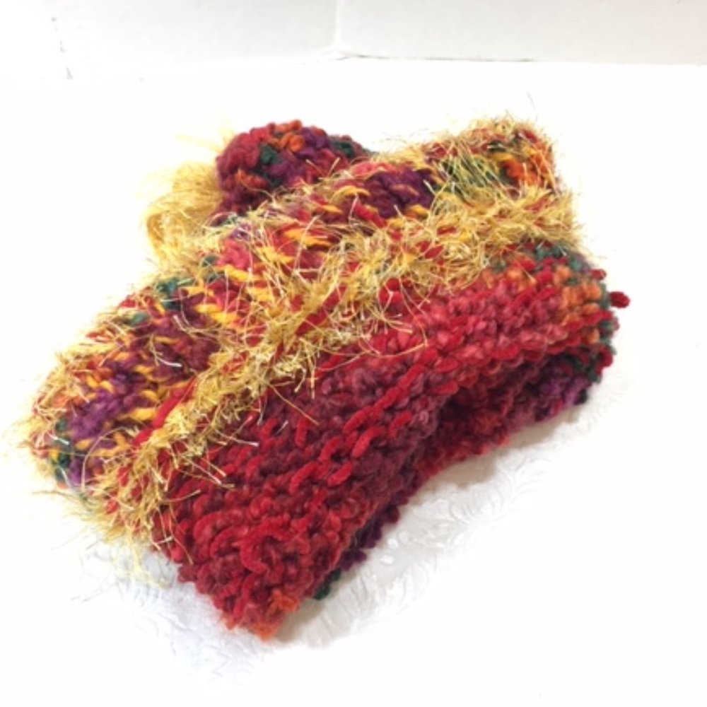 Multi-Colored Hand Crocheted Winter Hat - image 7